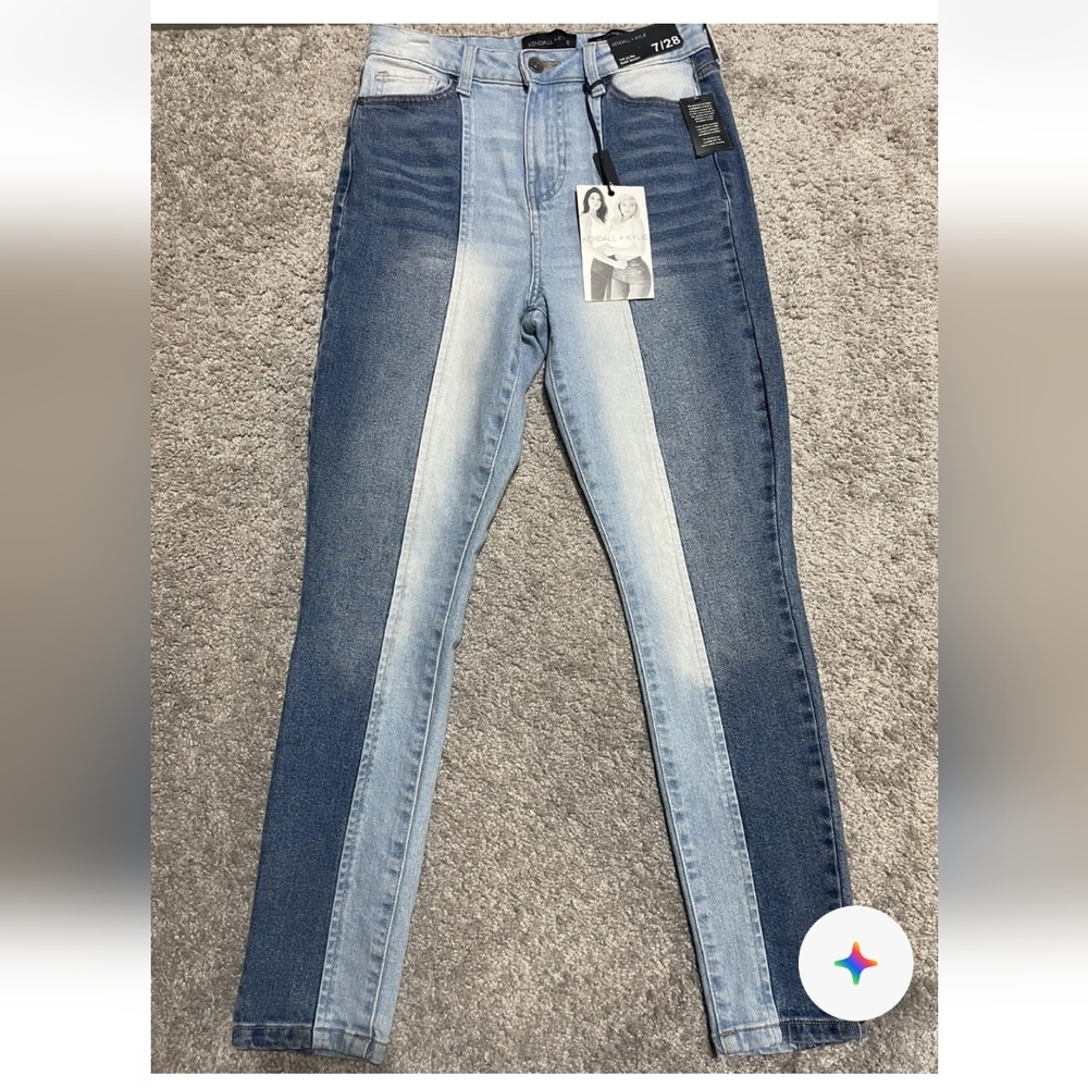 Kendall & Kylie Ultra Babe Skinny  Dual Blue Skinny Jeans Sz 3/26 Nwt